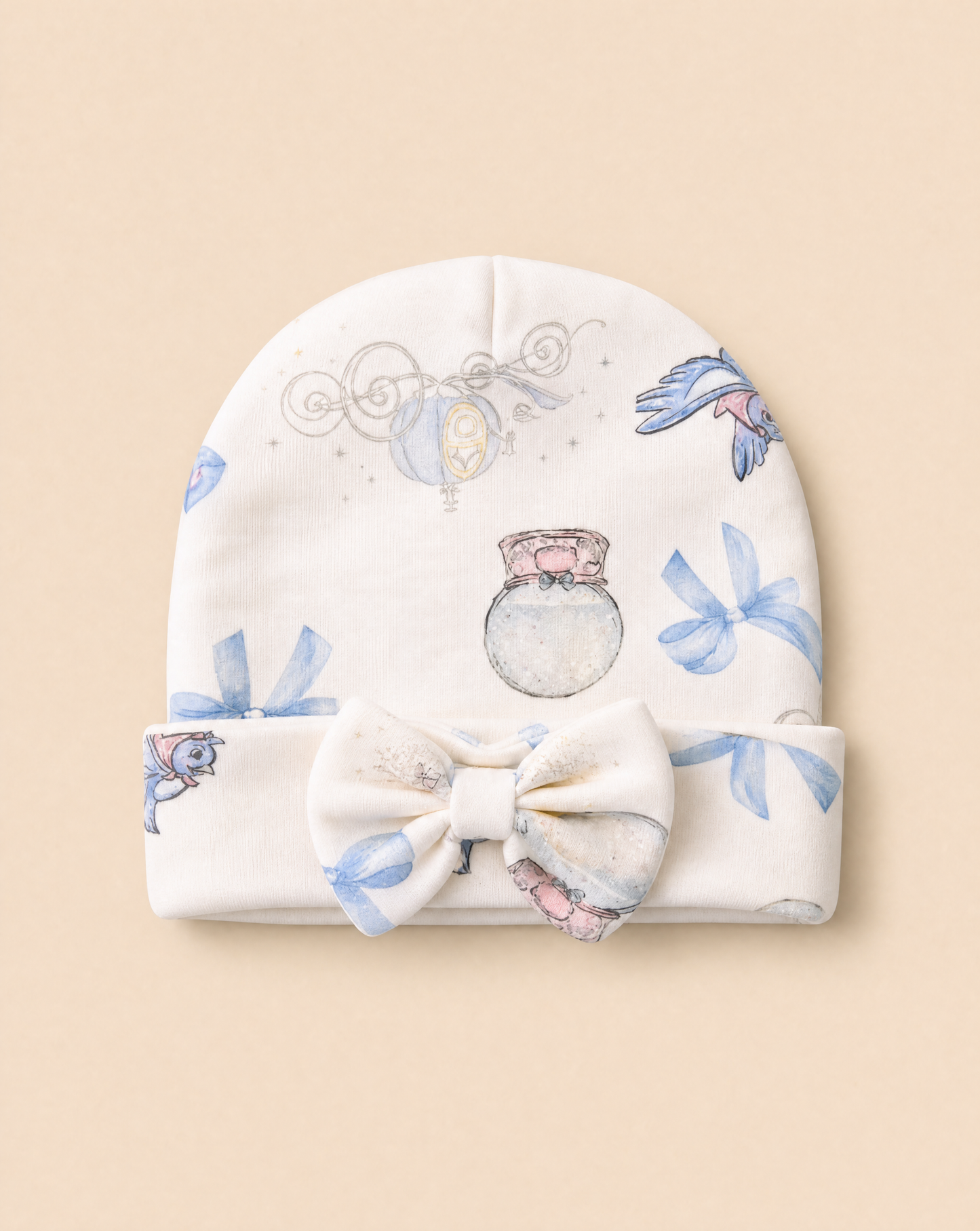 Prinsessen newborn muts met strik